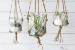 Grocery-Repurposing-Yoplait Oui-Hanging Succulent Planter-