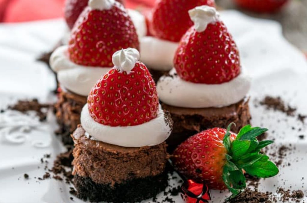 Foster's-Chocolate-Cheesecake-Santa-Hats-Christmas-Dessert
