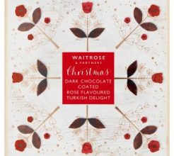 Waitrose Christmas Dark Chocolate Rose Turkish Delight image