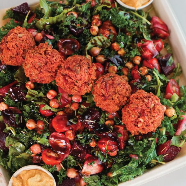 Root Vegetable Fritter Salad